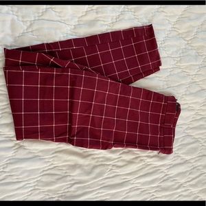 Forever 21 burgundy plaid pants.
